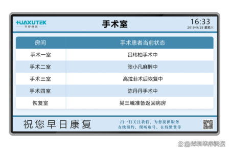 手術(shù)室門口信息屏 為醫(yī)患提供精準(zhǔn)服務(wù)與數(shù)據(jù)保障